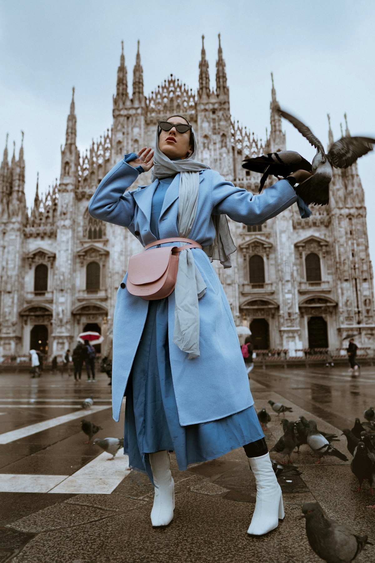Editorial — wool overcoat